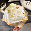 Anna-Kaci Women's Satin Square Scarf with Butterfly and Floral Print Lightweight Neck Head or Bag Accessory - 2 of 4