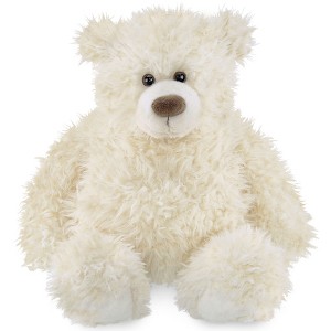 Bearington Scruffy White Plush Teddy Bear Stuffed Animal, 18 inch - 1 of 4
