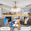 DAKAFUL 42" Retractable Blade Ceiling Fan with LED Light, 6 - Speed, Silent DC Motor, 2 - Hour Timer, Remote Control for Living Room/Bedroom(Silver) - 4 of 4