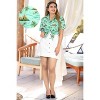 HAPPY BAY Hawaiian Shirts Womens Summer Shirt Summer Blouses Beach Party Short Sleeve Tops Tropical Vacation Button Up Shirts - 3 of 4