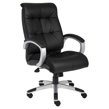 Executive Mid Back Pillow Top Chair Black - Boss Office Products : Target