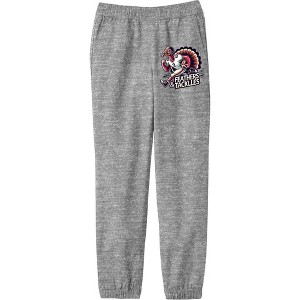 Thanksgiving Feathers & Tackles Turkey Football Player Adult Jogger Pants - 1 of 2