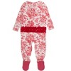 RuffleButts Modal Blend Baby Girls Ruffle One Piece Footie Pajamas - 2 of 2