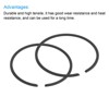 Unique Bargains Durable High Tensile Piston Ring Set 2 Pcs - 4 of 4