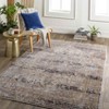 Mark & Day Gerolakkos 7'10"x10' Rectangle Woven Indoor Area Rugs Charcoal: Stain-Resistant Floral Polyester for Entryway - 2 of 4