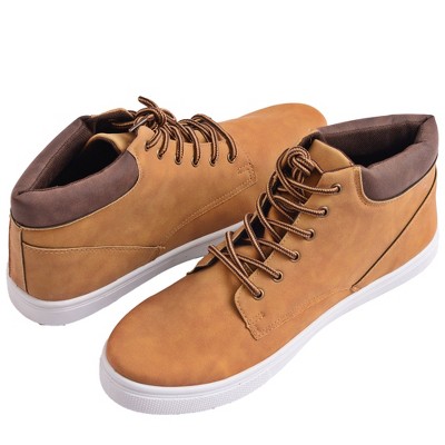 Мужские Alpine Swiss Keith Mens High Top Fashion Sneakers Lace up Casual Boots Tan 10 M US — фото 3
