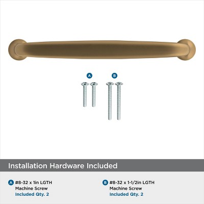 Champagne Bronze Traditional Cabinet Bar Pull with Mounting Hardware