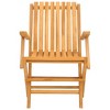 vidaXL Folding Patio Chairs Set of 8 - Solid Teak Wood - Scandinavian Style - Brown Outdoor Seats - Ideal for Garden, Deck - 3 of 4