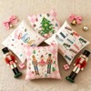 Pink Nutcracker Christmas Decor Throw Pillow Covers 18x18 Set of 4, Coquette Girly Christmas Winter Holiday Decor - 3 of 4