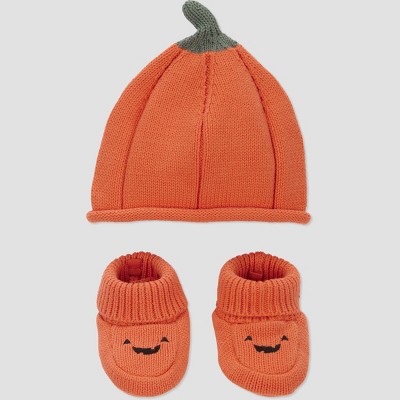 Carter's Just One You® Baby Halloween Hat & Booties Set - Orange