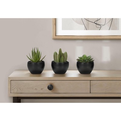 NicBex Set of 3 Mini Faux Grass Plants in Grey Pots, Fake Tabletop Greenery for Desk, Shelf & Bathroom Decor, Artificial Plants Indoor