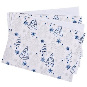 The Lakeside Collection Nordic Blue Kitchen Collection - Set of 4 Placemats - 1 of 3