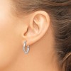 Black Bow Jewelry 2.25mm Diamond Cut, Polished Sterling Silver Hoops - 17mm (5/8 Inch) - 3 of 4