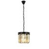 Elegant Lighting Sydney 3 light Matte Black Pendant Golden Teak (Smoky) Royal Cut Crystal - 3 of 4