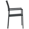vidaXL Patio Chairs 4 pcs Black Plastic Rattan Look - 4 of 4