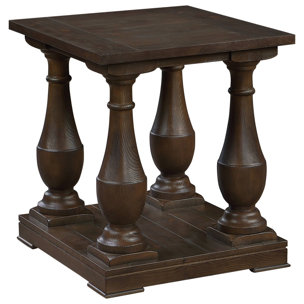 Photos - Dining Table Walden Square Wood End Table Coffee Brown - Coaster