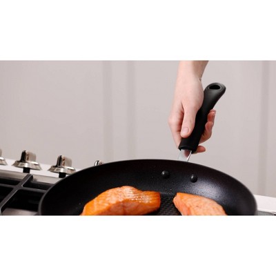 12-Inch Gray Aluminum Nonstick Fry Pan with Lid