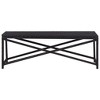 vidaXL Patio Bench 47.2 in. Poly Rattan Black - 2 of 4