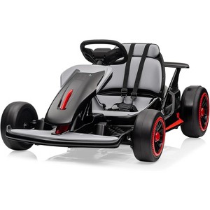 coucheta  Go Kart, Electric Drift Kart Car with Adjustable Seat, 24V 7Ah Outdoor Ride On Toy, 2 * 200W Motor, 8.1 MPH, LED Lights - 1 of 4