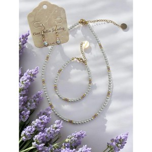 Michelle Marie Boutique's Pearl & Birthstone Color Crystal Jewelry Sets - 1 of 4