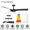 52" Walnut Ceiling Fan with Remote Control - 7 Speeds - image 2 of 4