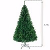 Green Artificial Christmas Tree with PVC Branches, Sturdy Iron Base, Full Lifelike Design, Durable and Easy Assembly for Holiday Décor - 2 of 4