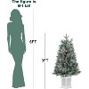 3Ft Prelit Artificial Christmas Tree with 78 Dual Color LED Lights, Battery Operated and Timer Function, Decor for Home, White Translucent Pot 2Pcs - 2 of 4