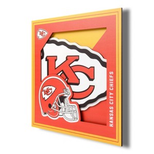 NFL Kansas City Chiefs 3D Logo Series Wall Art - 12"x12" - 1 of 4