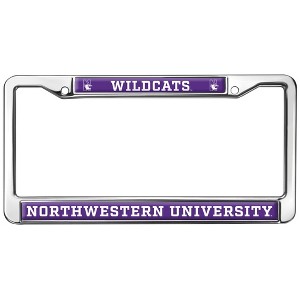 Northwestern University Wildcats Full Size Standard License Plate Metal Frame - 1 of 4