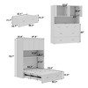 Famapy Multi-Function White Murphy Bed Cabinet: Hidden Bed + Drawer Storage + Built-In Power Strip – Space-Saving Solution for Living Areas - 3 of 4