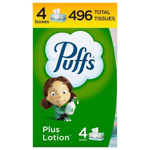 Puffs Plus Lotion Facial Tissue - 4pk/124ct : Target