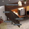 DOMETOUR 71 Inch TV Stand with LED Lights & Power Outlet, Gaming Media Console for TVs Up to 80 Inch with 2 Cabinets - 3 of 4