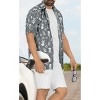 HAPPY BAY Mens Hawaiian Short Sleeve Button Down Shirt Men's Halloween Costumes Shirt Linen Effect Casual Holiday Summer Shirts for Men - 4 of 4