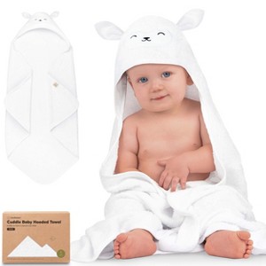 KeaBabies Cuddle Baby Hooded Towel, Organic Baby Bath Towel, Hooded Baby Towels, Baby Beach Towel for Newborn, Kids - 1 of 4