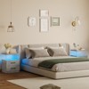 Vynxaria LED Nightstand - 2 Drawers, Adjustable Multi-Color Lights, Bedside/Side Table with Power Sockets - 2 of 4