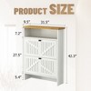 Modern White MDF Shoe Cabinet for Entrance, Hallway, Foyer, Entryway - 2 of 4