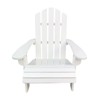 VisioGear Adirondack Chair, Outdoor Adirondack Chair with Wide Armrests, High Back Support Chair for Camping, White, 14.76"*17.4*23.62" - 4 of 4