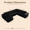HOMLUX U-Shape Modular Sectional Sofa Couch, 27" Deep Seat Modern Minimalist Couches for Living Room, Style 7 - 3 of 4
