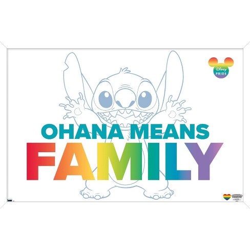 Silver Buffalo Disney Lilo And Stitch ohana Means Family Floral