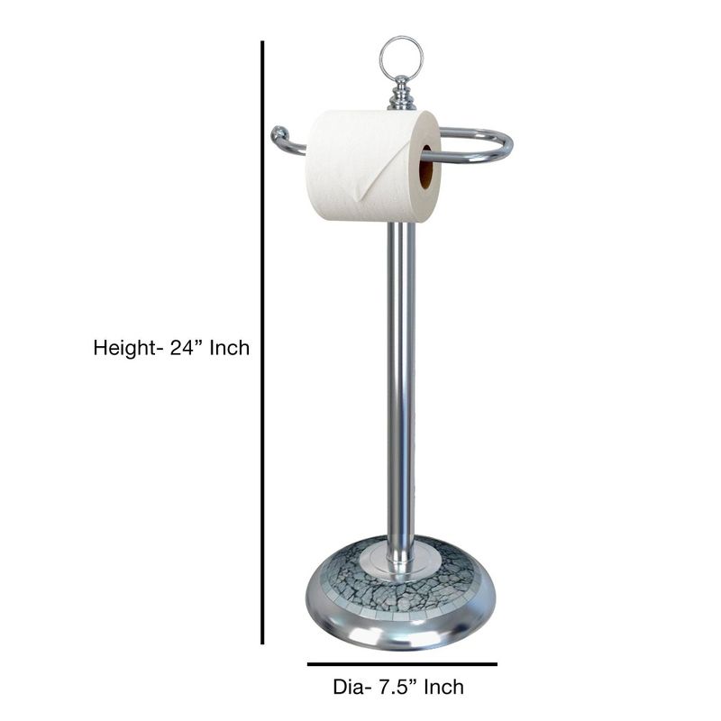 Freestanding Toilet Tissue Holder Chrome/Aqua - Nu Steel, 5 of 7