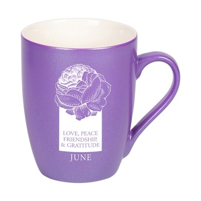 Elanze Designs Love Peace Friendship And Gratitude Passion Purple 10 ounce New Bone China Coffee Cup Mug