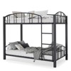 Coolmee Metal Bunk Bed Twin Over Twin, Heavy Duty Bunk Beds Frame with Arched Guardrail and Safety Ladder, Sturdy Steel Bed for Kids Boys Girls - 4 of 4