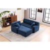 VASIP 104" L-Shaped Chenille Convertible Chaise Sectional Sofa ,30D High-Density Sponge, for Apartment,Living Room,No Assembly,Antiuqe White - 2 of 4