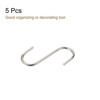 Unique Bargains Carbon Steel Extra Long Multi-purposed S Hooks and Hangers 5 Pcs - 3 of 4