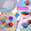 JDICTION 4 Pcs Thicken Reusable Resin Mixing Cups With 2-5 Channels Dividers, For Fluid Art Acrylic Paint Pouring Drawing Crafts, White - 3 of 4