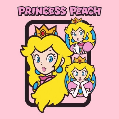 Nintendo Girls Nintendo Princess Peach Sweet Portraits T Shirt - Light Pink - Medium — фото 2