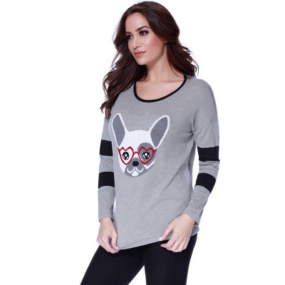Women's Frenchie Love Pullover - ANGEL