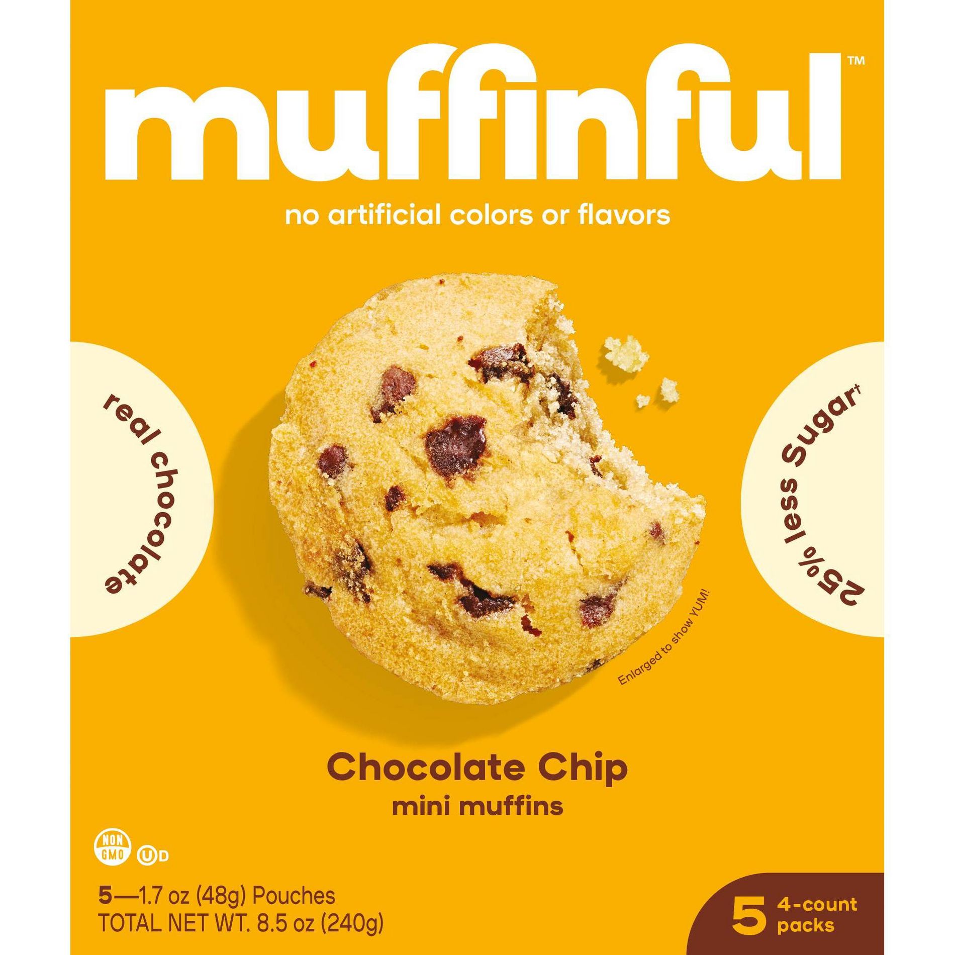 Muffinful Chocolate Chip Mini Muffins - 8.5oz/20ct
