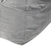 Vynxaria Grey Allea Velveteen Bean Bag Chair with Armrests - 4 of 4