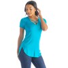 Womens V Neck Criss Cross Neckline T Shirt Tunic Top - 24seven Comfort Apparel™ - 2 of 4